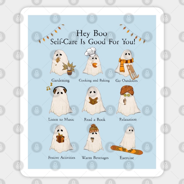 Hey Boo, Self-Care is Good for You! Christmas/Winter Sticker by The Forest Bookworm